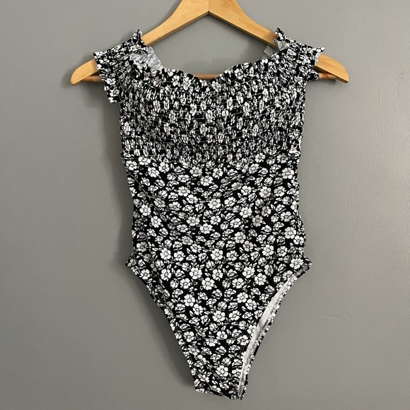 Xhilaration | Smocked Off the Shoulder One Piece - Picture 2 of 16